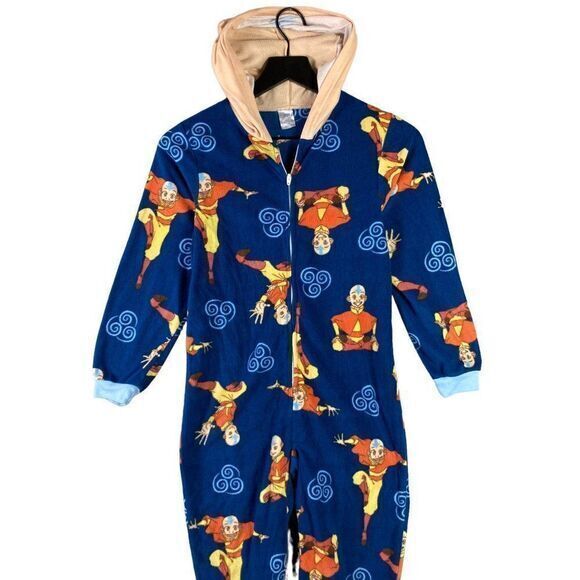 Last Airbender Nickelodeon Pajama One Piece Suit Unisex Kids‎ Size Small Aang - Picture 1 of 13